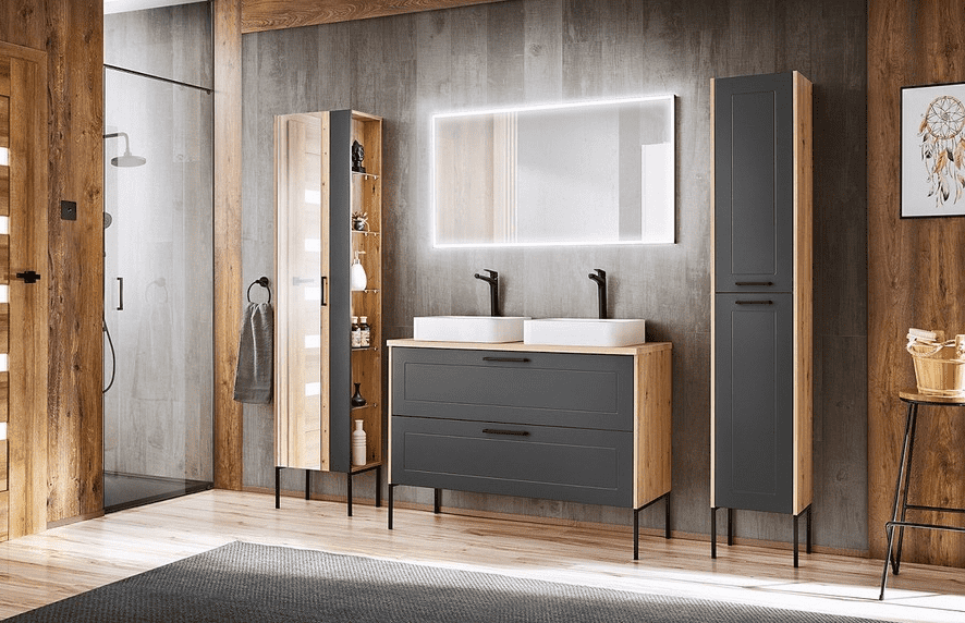 skrinky do kúpeľne MADERA GREY